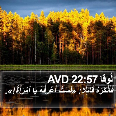 لُوقا 22:57 AVD Bible Verse Image