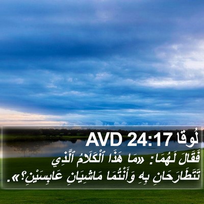 لُوقا 24:17 AVD Bible Verse Image