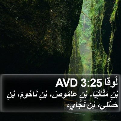 لُوقا 3:25 AVD Bible Verse Image