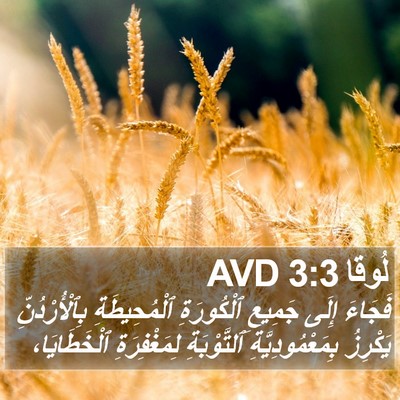 لُوقا 3:3 AVD Bible Verse Image