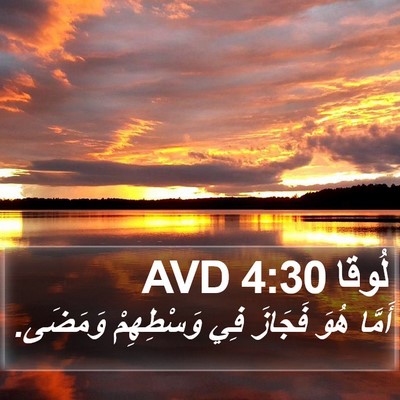 لُوقا 4:30 AVD Bible Verse Image