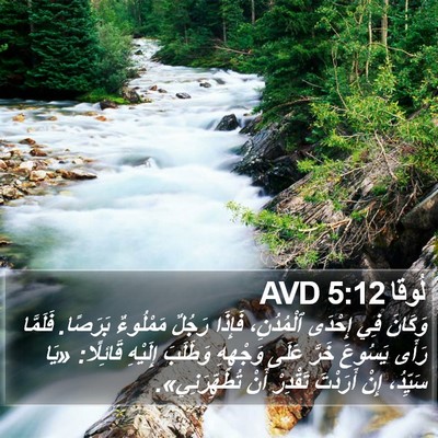 لُوقا 5:12 AVD Bible Verse Image