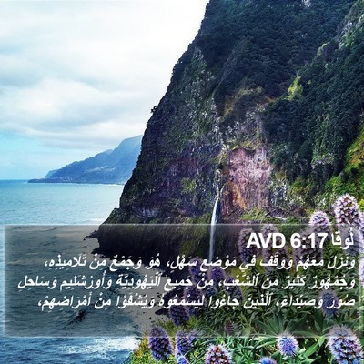 لُوقا 6:17 AVD Bible Verse Image
