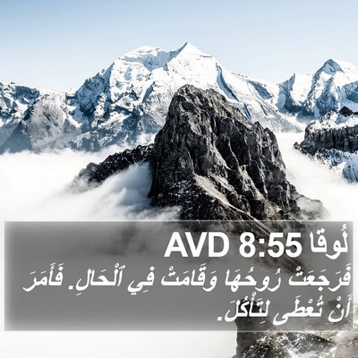 لُوقا 8:55 AVD Bible Verse Image
