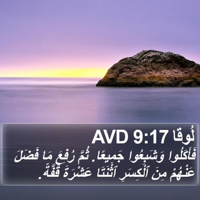 لُوقا 9:17 AVD Bible Verse Image
