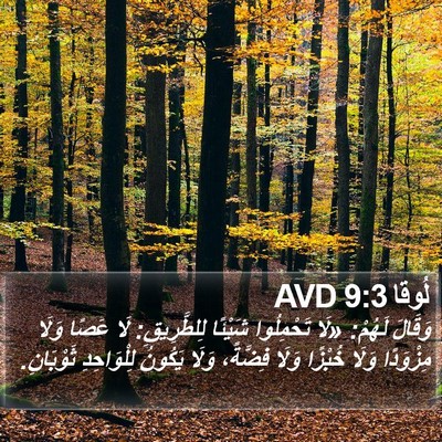 لُوقا 9:3 AVD Bible Verse Image