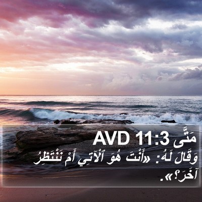 مَتَّى 11:3 AVD Bible Verse Image