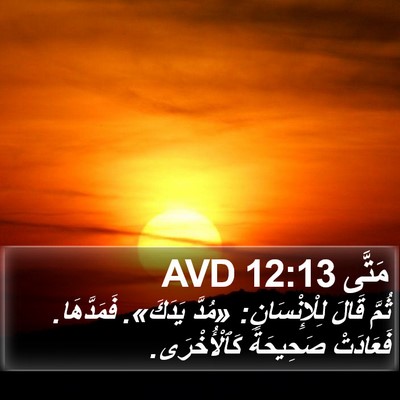مَتَّى 12:13 AVD Bible Verse Image