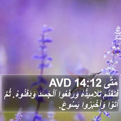 مَتَّى 14:12 AVD Bible Verse Image