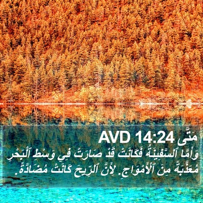 مَتَّى 14:24 AVD Bible Verse Image