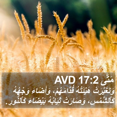 مَتَّى 17:2 AVD Bible Verse Image