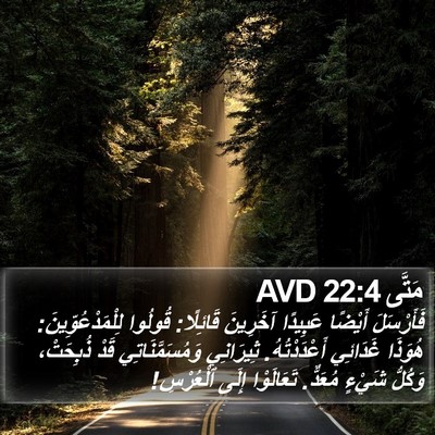 مَتَّى 22:4 AVD Bible Verse Image