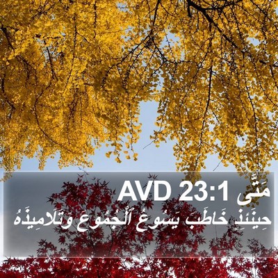 مَتَّى 23:1 AVD Bible Verse Image