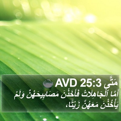 مَتَّى 25:3 AVD Bible Verse Image
