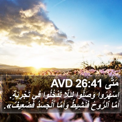 مَتَّى 26:41 AVD Bible Verse Image