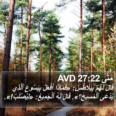 مَتَّى 27:22 AVD Bible Verse Image