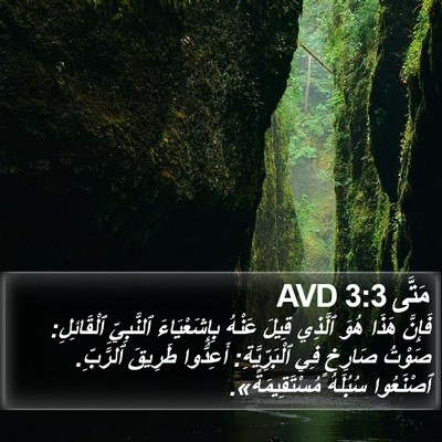 مَتَّى 3:3 AVD Bible Verse Image