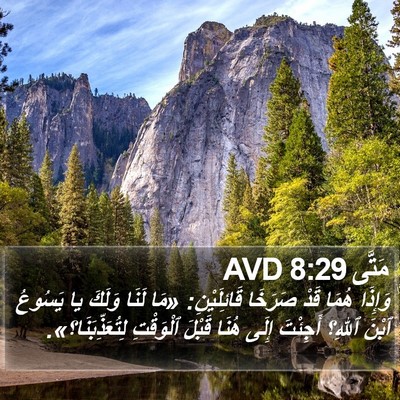 مَتَّى 8:29 AVD Bible Verse Image