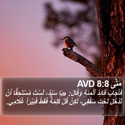 مَتَّى 8:8 AVD Bible Verse Image