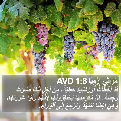مَرَاثِي إِرْمِيَا 1:8 AVD Bible Verse Image
