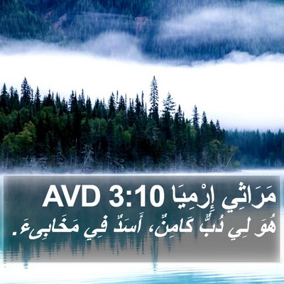 مَرَاثِي إِرْمِيَا 3:10 AVD Bible Verse Image