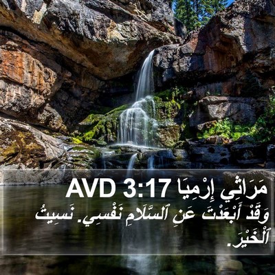 مَرَاثِي إِرْمِيَا 3:17 AVD Bible Verse Image