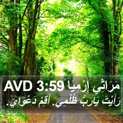 مَرَاثِي إِرْمِيَا 3:59 AVD Bible Verse Image