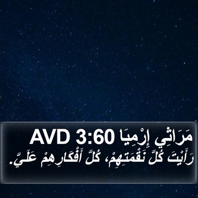 مَرَاثِي إِرْمِيَا 3:60 AVD Bible Verse Image
