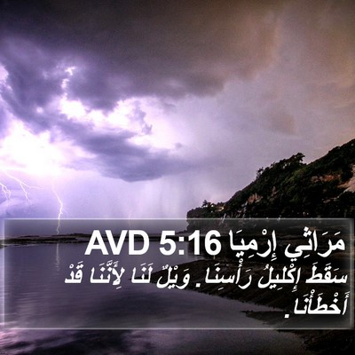 مَرَاثِي إِرْمِيَا 5:16 AVD Bible Verse Image