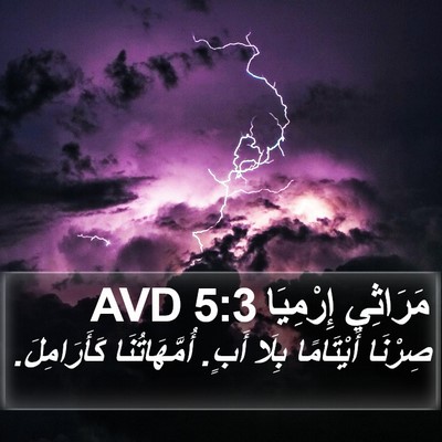 مَرَاثِي إِرْمِيَا 5:3 AVD Bible Verse Image