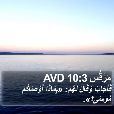 مَرْقُس 10:3 AVD Bible Verse Image