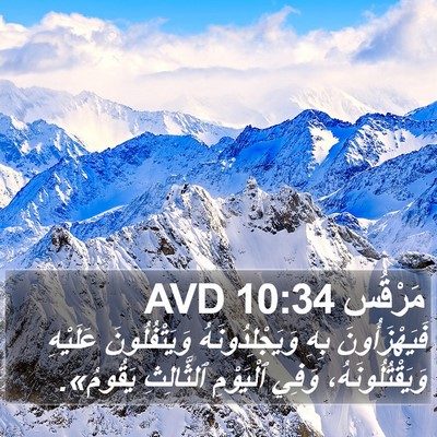 مَرْقُس 10:34 AVD Bible Verse Image