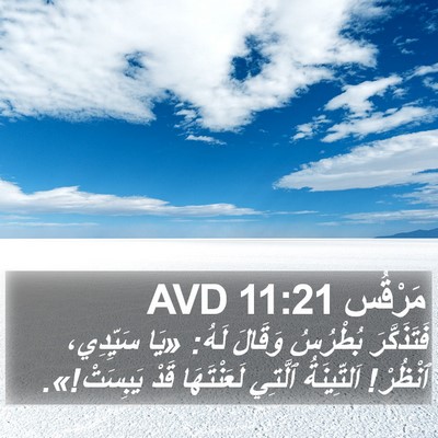 مَرْقُس 11:21 AVD Bible Verse Image