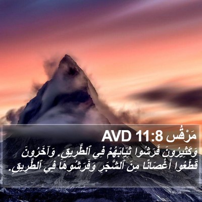 مَرْقُس 11:8 AVD Bible Verse Image