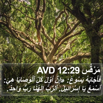 مَرْقُس 12:29 AVD Bible Verse Image
