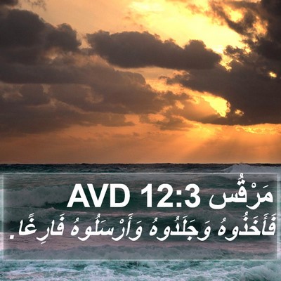مَرْقُس 12:3 AVD Bible Verse Image