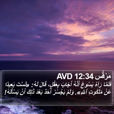 مَرْقُس 12:34 AVD Bible Verse Image