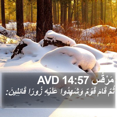 مَرْقُس 14:57 AVD Bible Verse Image