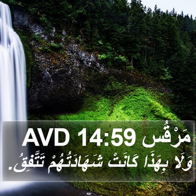 مَرْقُس 14:59 AVD Bible Verse Image