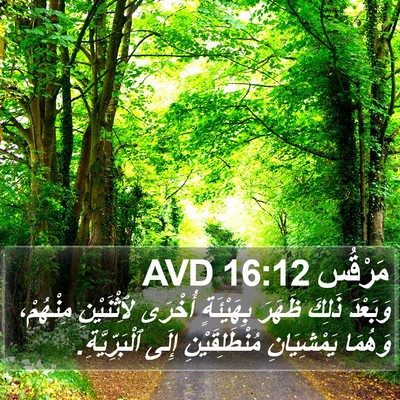 مَرْقُس 16:12 AVD Bible Verse Image