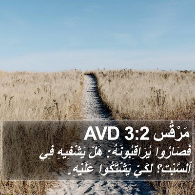 مَرْقُس 3:2 AVD Bible Verse Image