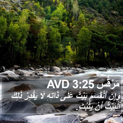 مَرْقُس 3:25 AVD Bible Verse Image