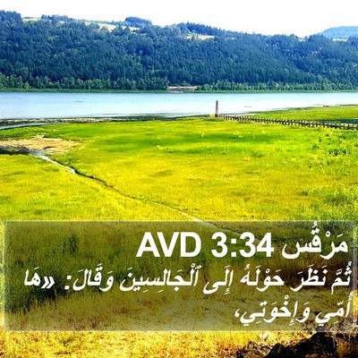 مَرْقُس 3:34 AVD Bible Verse Image