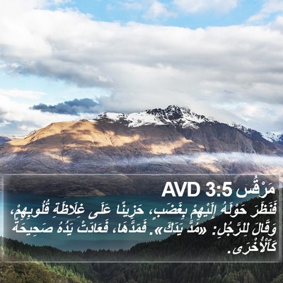 مَرْقُس 3:5 AVD Bible Verse Image