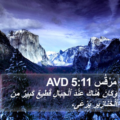 مَرْقُس 5:11 AVD Bible Verse Image
