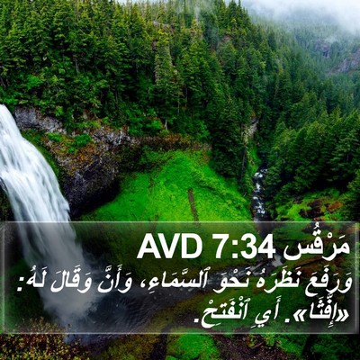 مَرْقُس 7:34 AVD Bible Verse Image