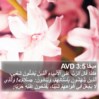 مِيخَا 3:5 AVD Bible Verse Image