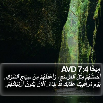 مِيخَا 7:4 AVD Bible Verse Image