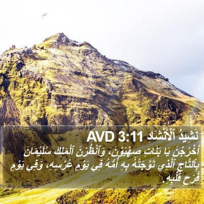 نَشِيدُ ٱلْأَنْشَادِ 3:11 AVD Bible Verse Image