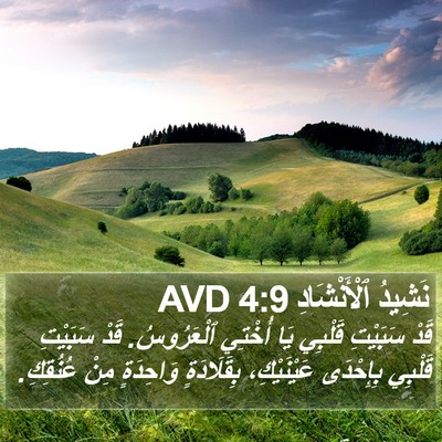 نَشِيدُ ٱلْأَنْشَادِ 4:9 AVD Bible Verse Image